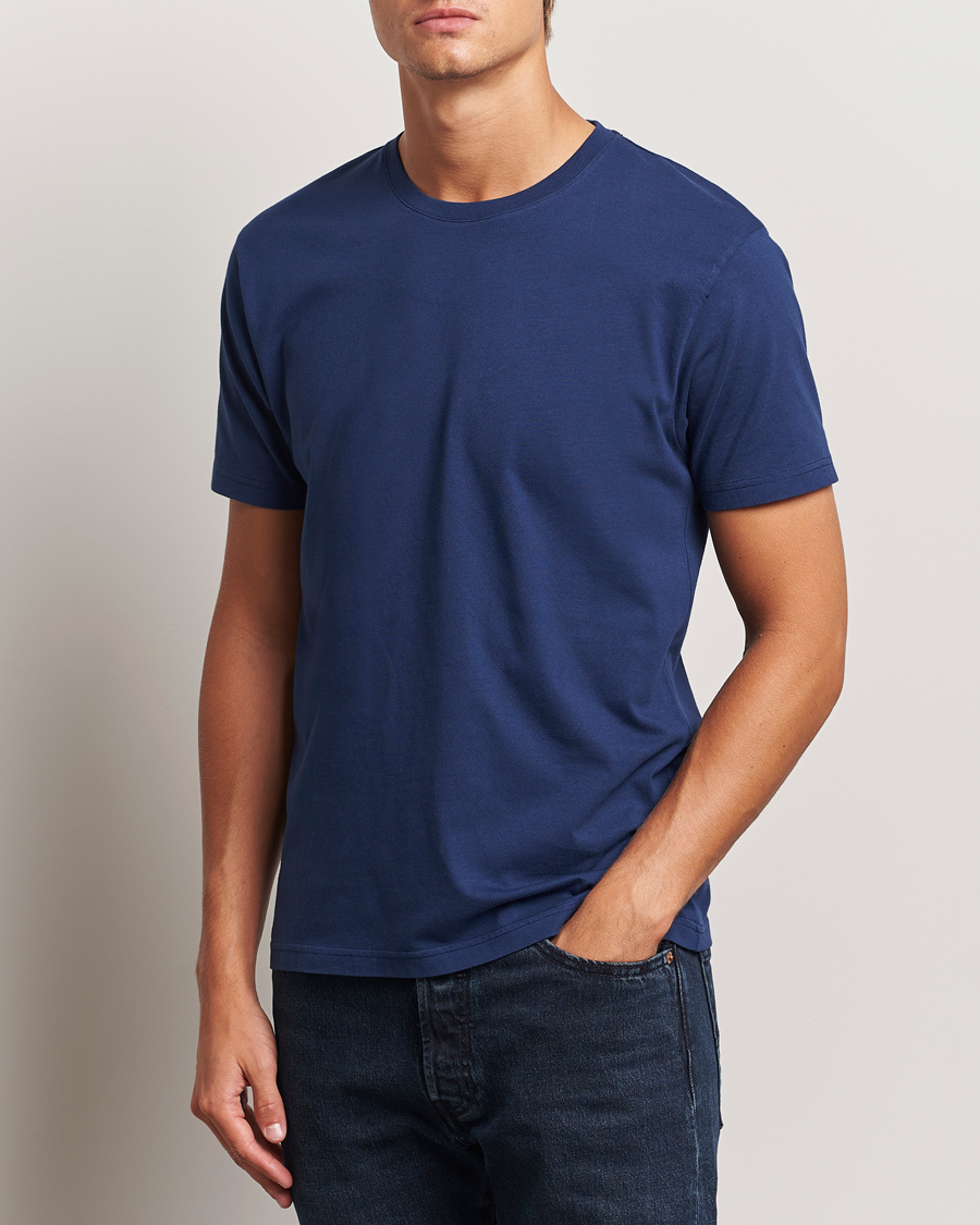 Herre | T-Shirts | Colorful Standard | Classic Organic T-Shirt Marine Blue