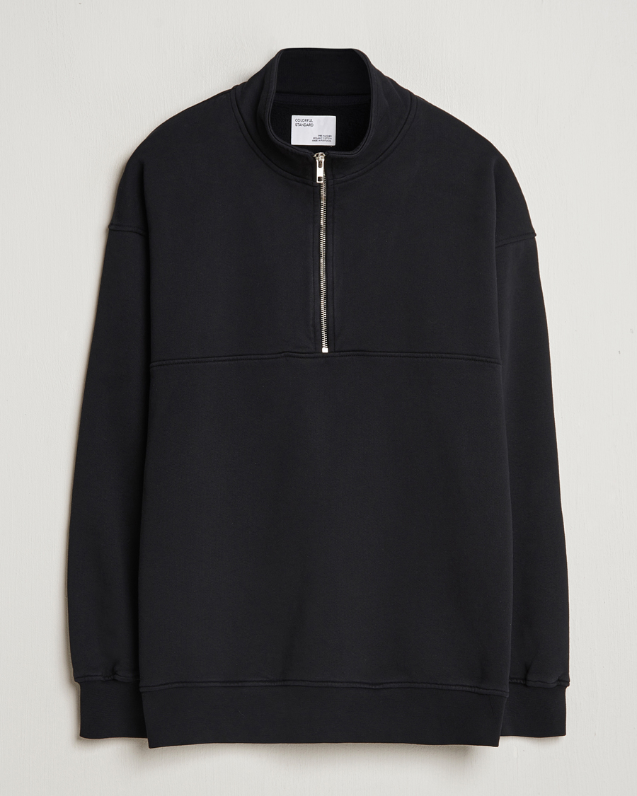 Herre | Trøjer | Colorful Standard | Classic Organic Half-Zip Deep Black