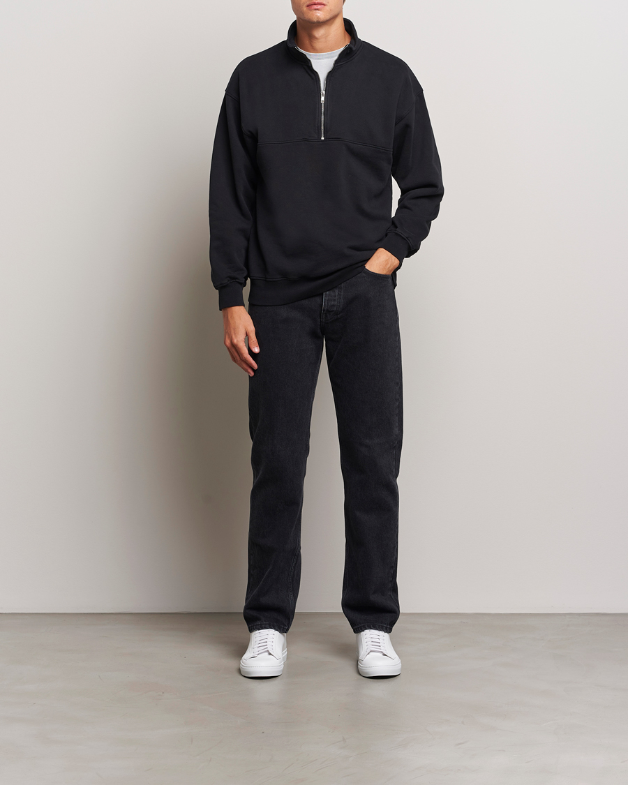 Herre | Trøjer | Colorful Standard | Classic Organic Half-Zip Deep Black