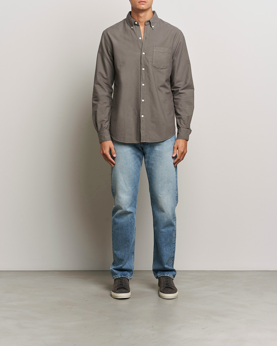 Herre | Skjorter | Colorful Standard | Classic Organic Oxford Button Down Shirt Storm Grey