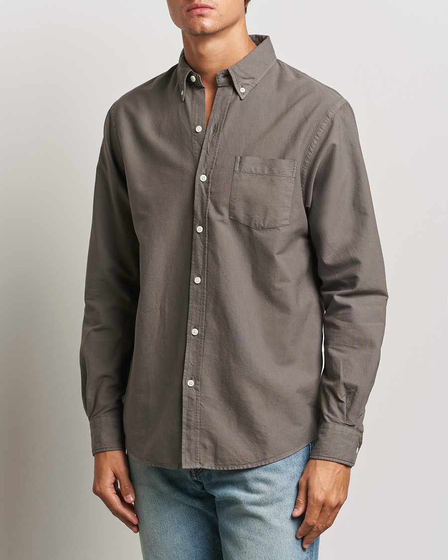 Herre | Skjorter | Colorful Standard | Classic Organic Oxford Button Down Shirt Storm Grey
