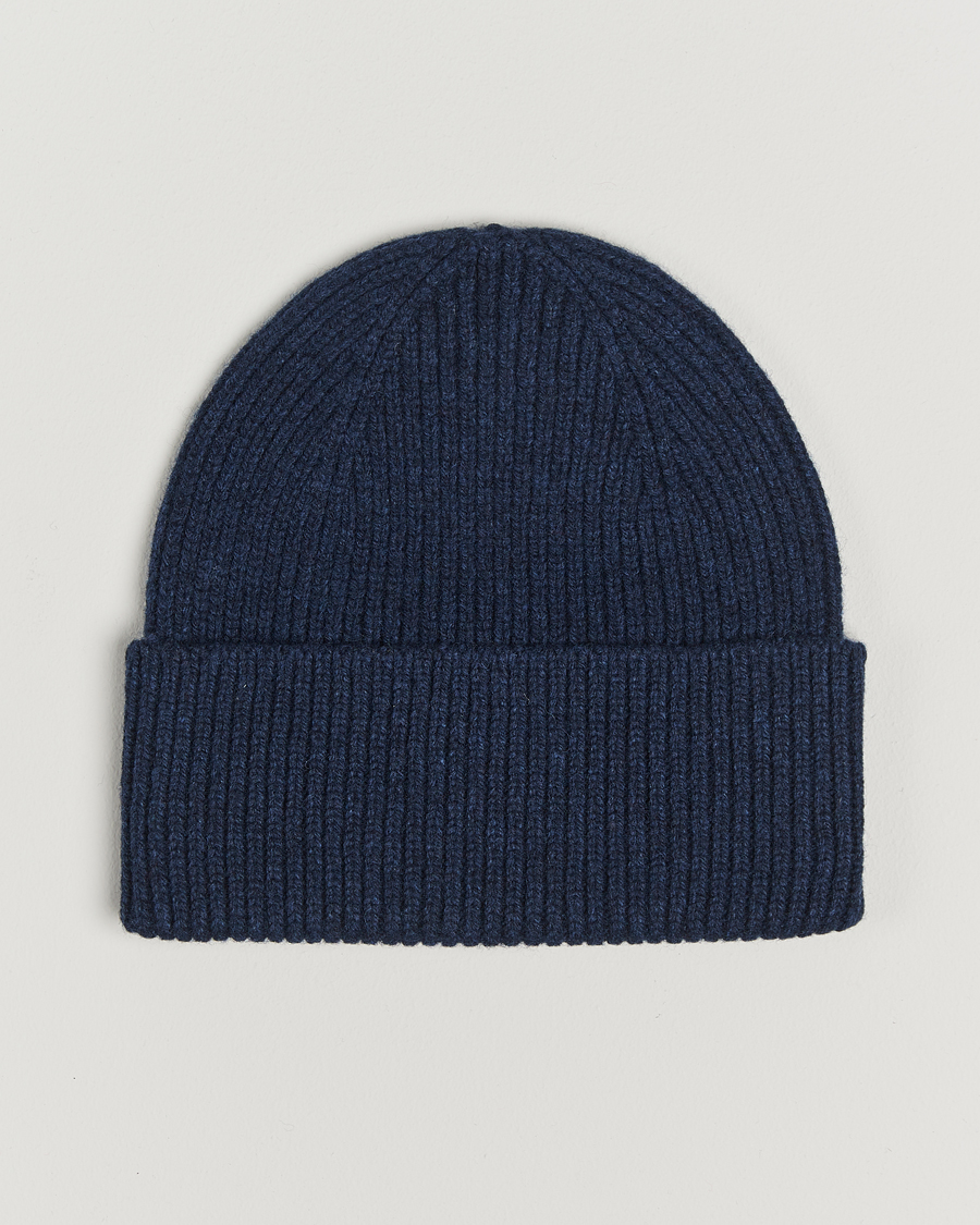 Herre | Huer | Colorful Standard | Merino Wool Beanie Marine Blue
