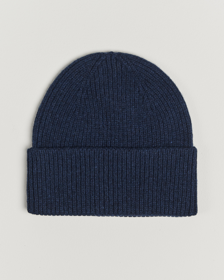 Herre | Huer | Colorful Standard | Merino Wool Beanie Marine Blue