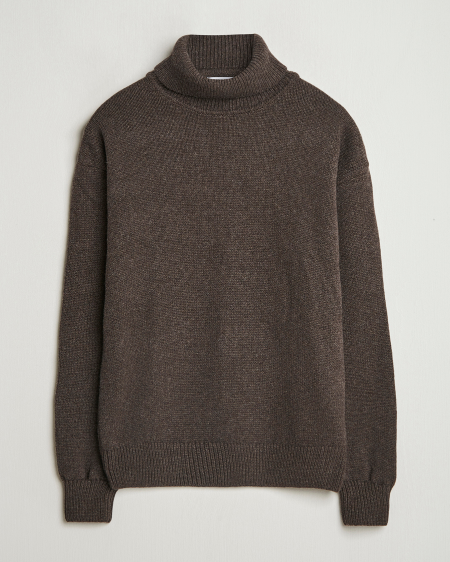 Herre | Trøjer | Colorful Standard | Merino Wool Turtleneck Coffee Brown