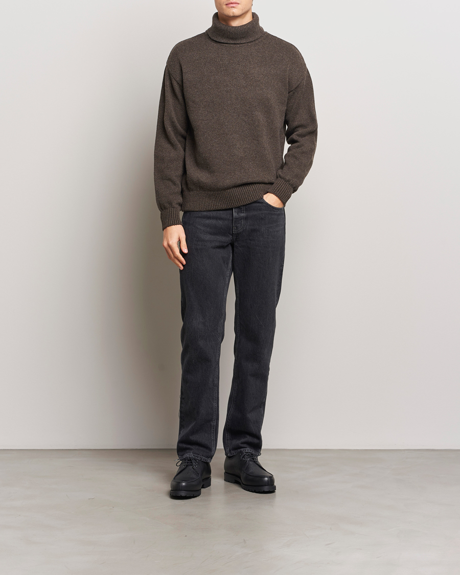 Herre | Trøjer | Colorful Standard | Merino Wool Turtleneck Coffee Brown