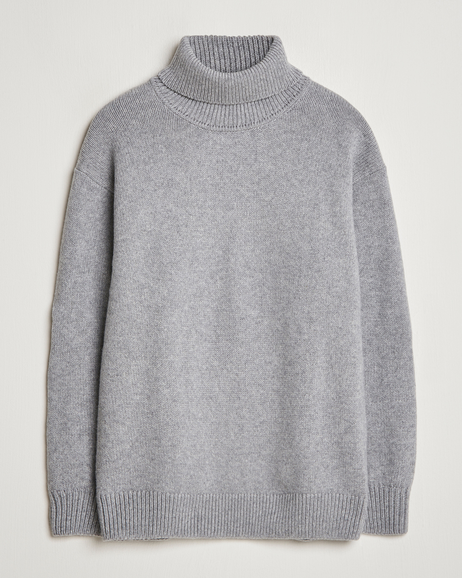 Herre | Trøjer | Colorful Standard | Merino Wool Turtleneck Heather Grey