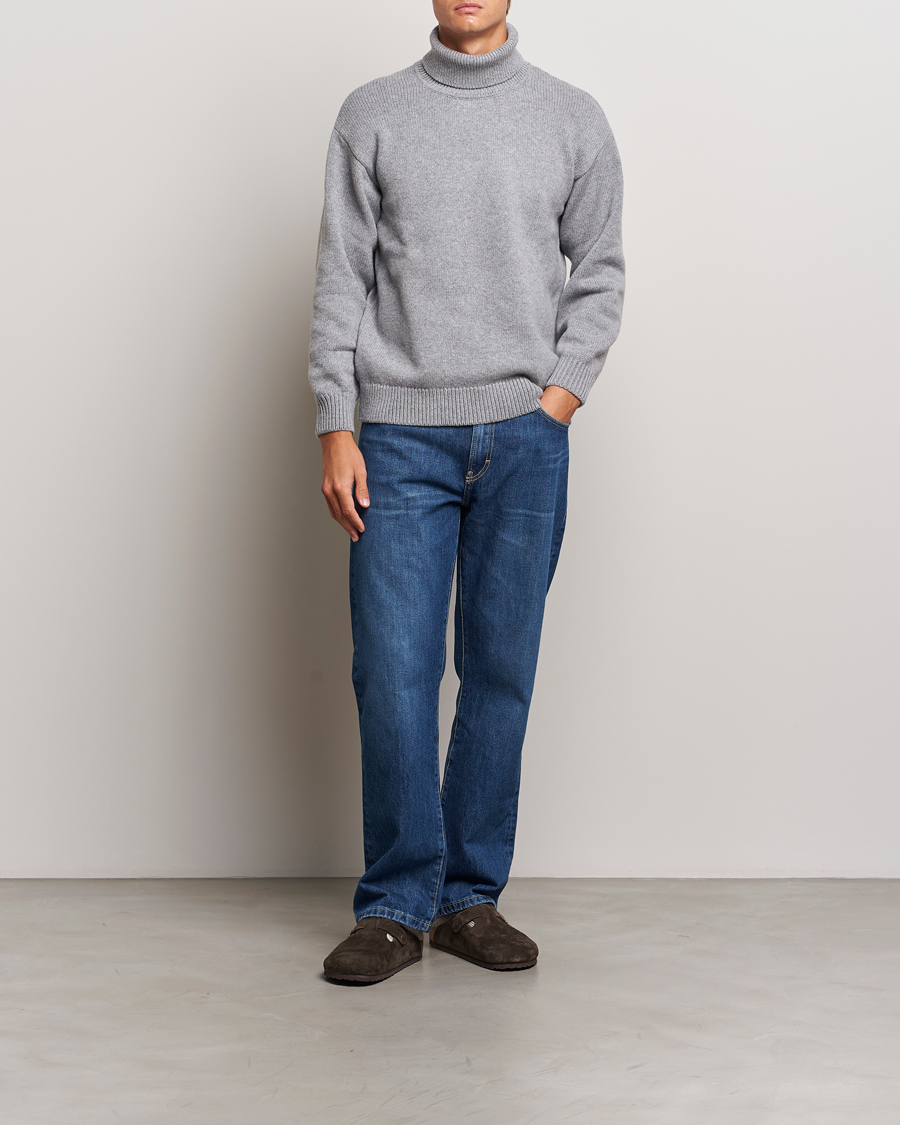 Herre | Trøjer | Colorful Standard | Merino Wool Turtleneck Heather Grey