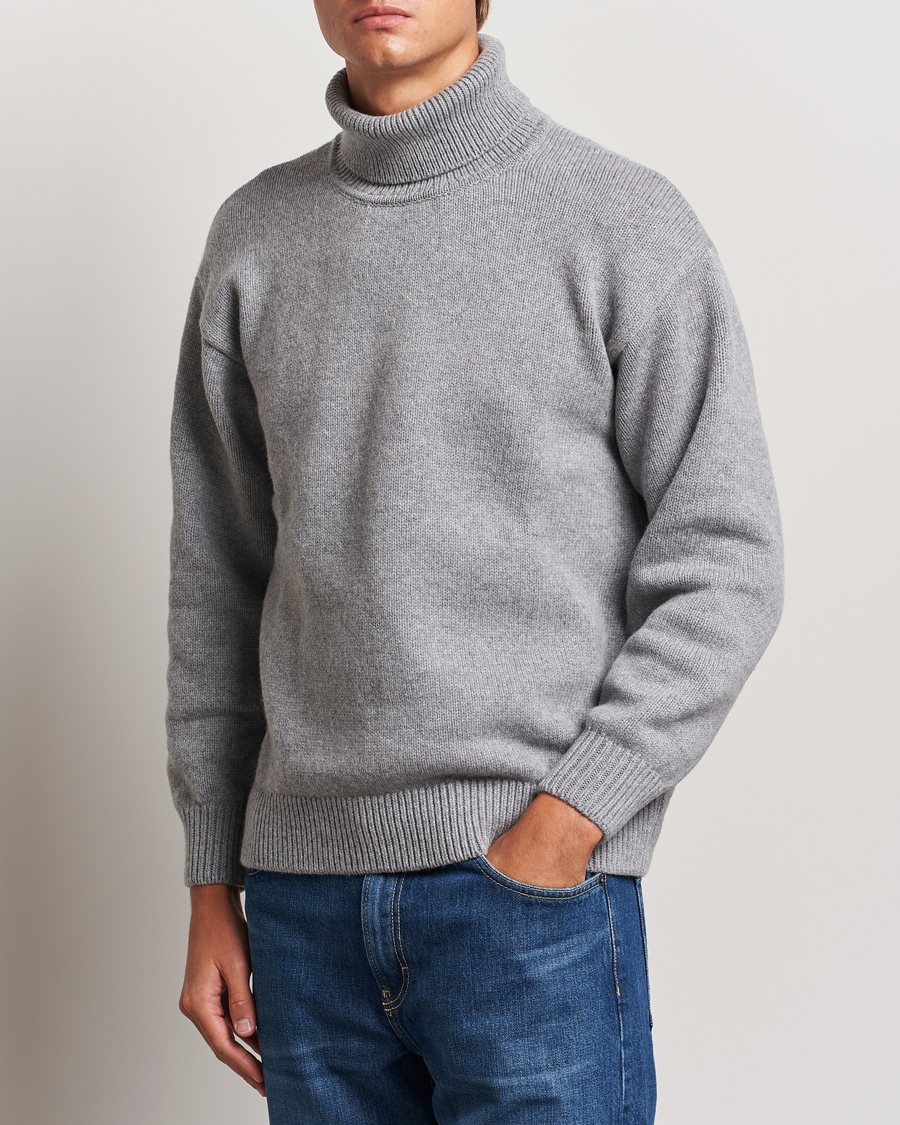 Herre | Trøjer | Colorful Standard | Merino Wool Turtleneck Heather Grey