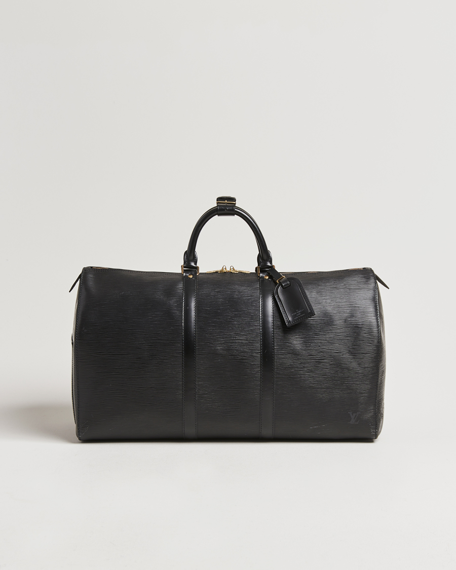 Herre | Louis Vuitton Pre-Owned Keepall 50 Epi Leather Travel Bag Black | Louis Vuitton Pre-Owned | Keepall 50 Epi Leather Travel Bag Black