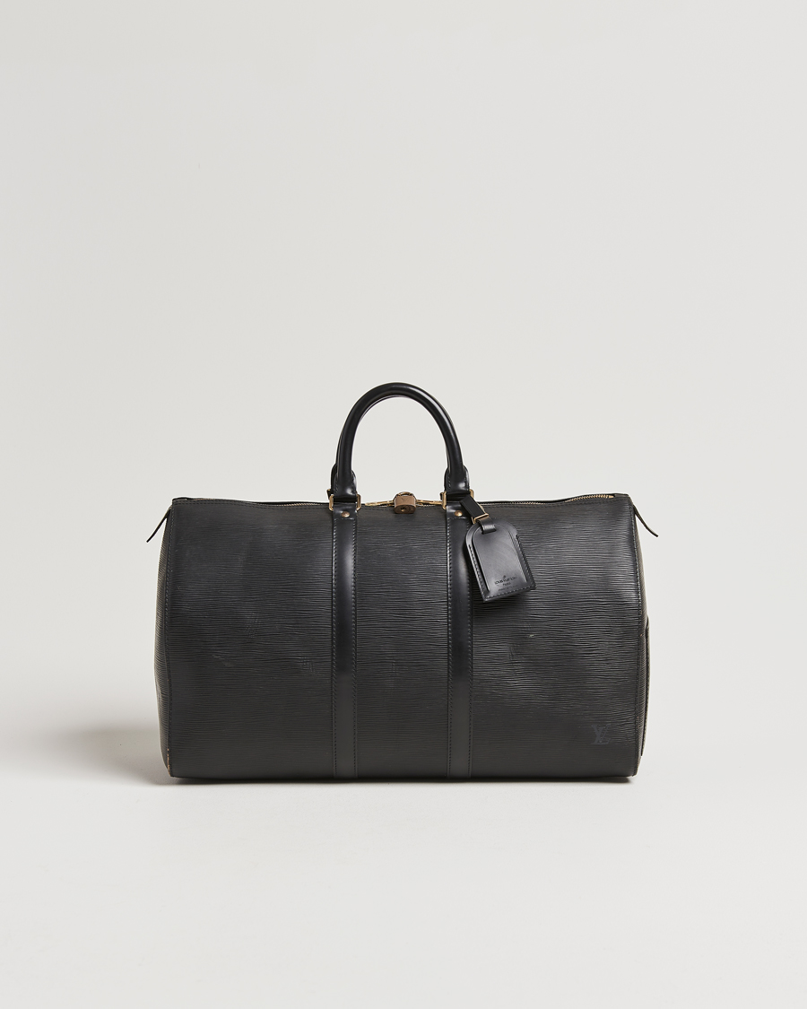 Herre | Louis Vuitton Pre-Owned Keepall 45 Epi Leather Travel Bag Black | Louis Vuitton Pre-Owned | Keepall 45 Epi Leather Travel Bag Black