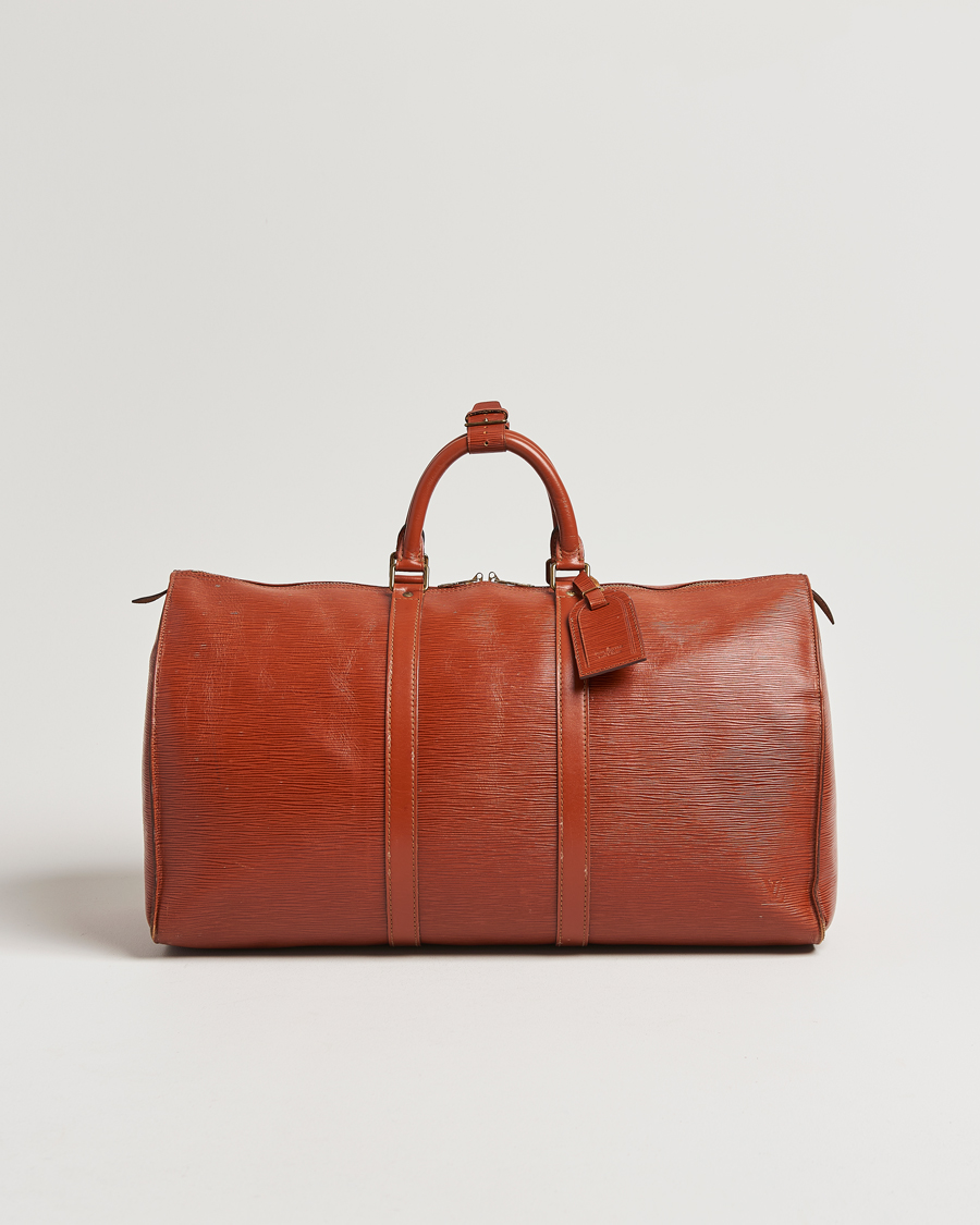 Herre | Louis Vuitton Pre-Owned Keepall 50 Epi Leather Travel Bag Brown | Louis Vuitton Pre-Owned | Keepall 50 Epi Leather Travel Bag Brown