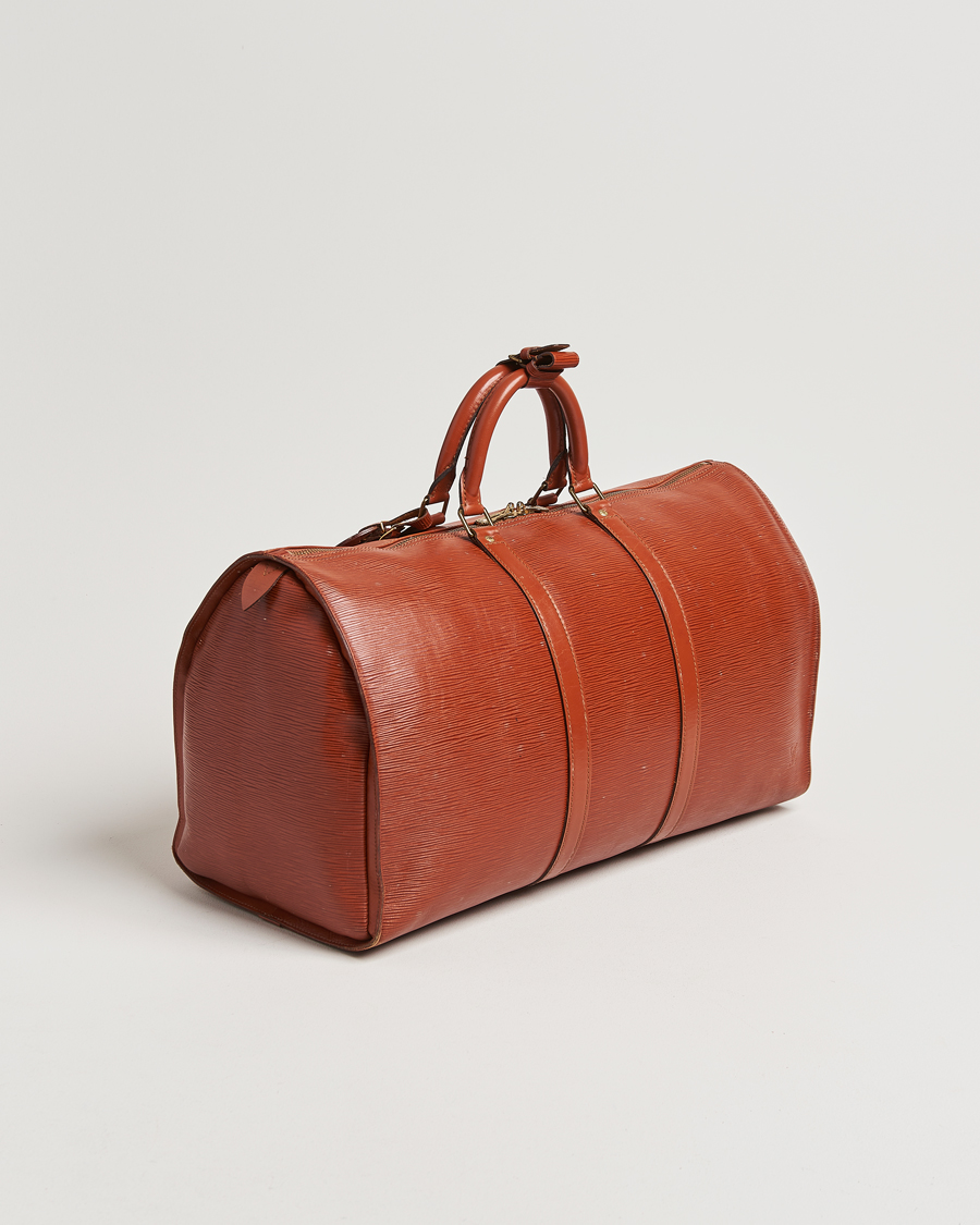 Herre | Louis Vuitton Pre-Owned Keepall 50 Epi Leather Travel Bag Brown | Louis Vuitton Pre-Owned | Keepall 50 Epi Leather Travel Bag Brown