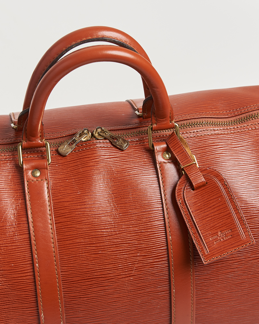 Herre | Louis Vuitton Pre-Owned Keepall 50 Epi Leather Travel Bag Brown | Louis Vuitton Pre-Owned | Keepall 50 Epi Leather Travel Bag Brown
