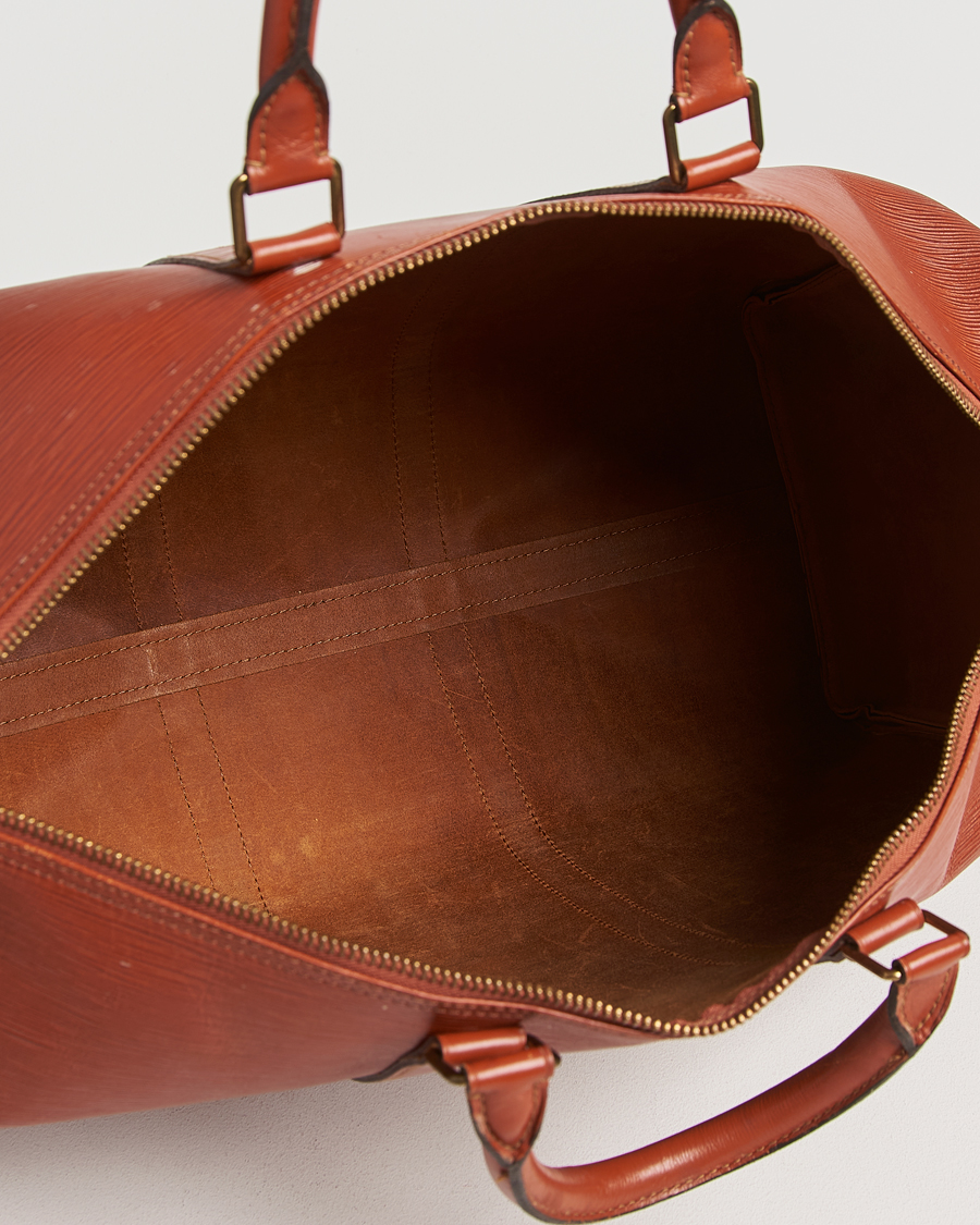 Herre | Louis Vuitton Pre-Owned Keepall 50 Epi Leather Travel Bag Brown | Louis Vuitton Pre-Owned | Keepall 50 Epi Leather Travel Bag Brown