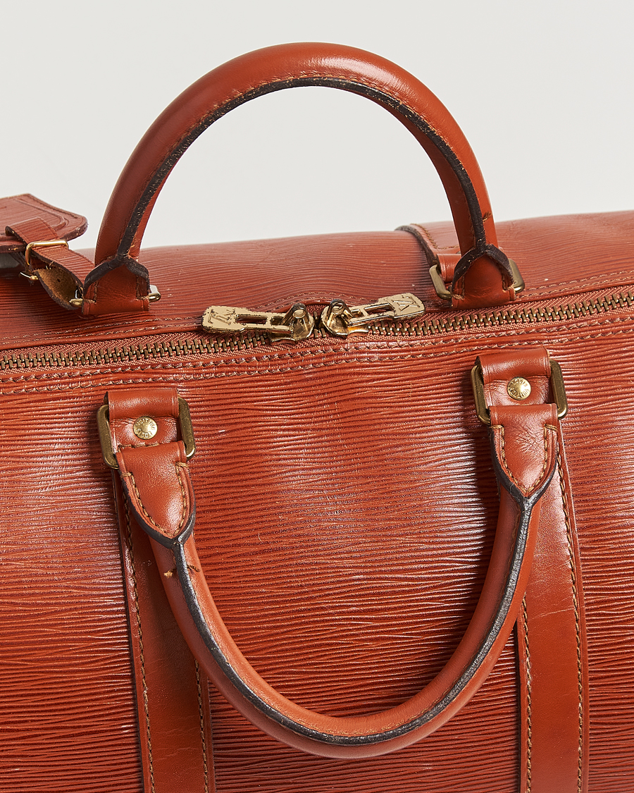 Herre | Louis Vuitton Pre-Owned Keepall 50 Epi Leather Travel Bag Brown | Louis Vuitton Pre-Owned | Keepall 50 Epi Leather Travel Bag Brown