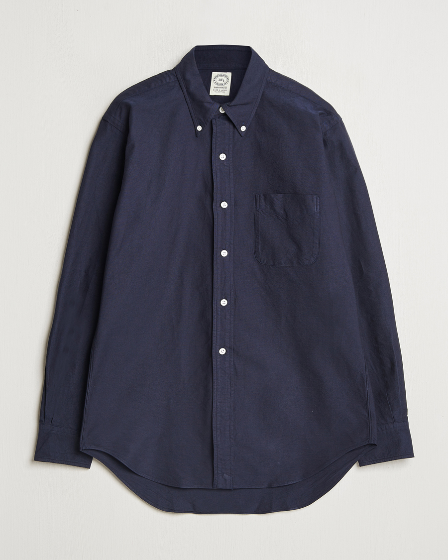 Herre | Skjorter | Kamakura Shirts | Vintage Ivy Oxford Button Down Shirt Navy