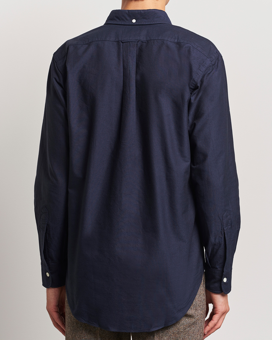 Herre | Skjorter | Kamakura Shirts | Vintage Ivy Oxford Button Down Shirt Navy