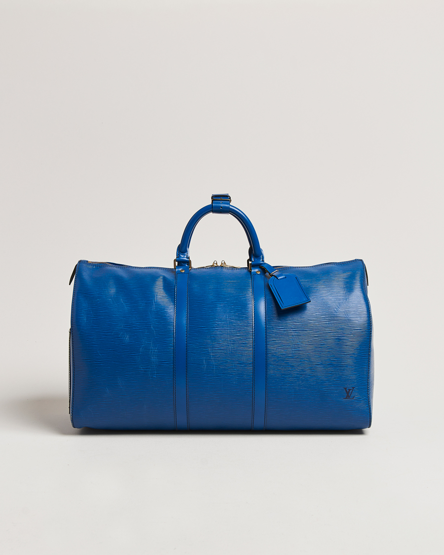 Herre | Louis Vuitton Pre-Owned Keepall 50 Epi Leather Travel Bag Blue | Louis Vuitton Pre-Owned | Keepall 50 Epi Leather Travel Bag Blue