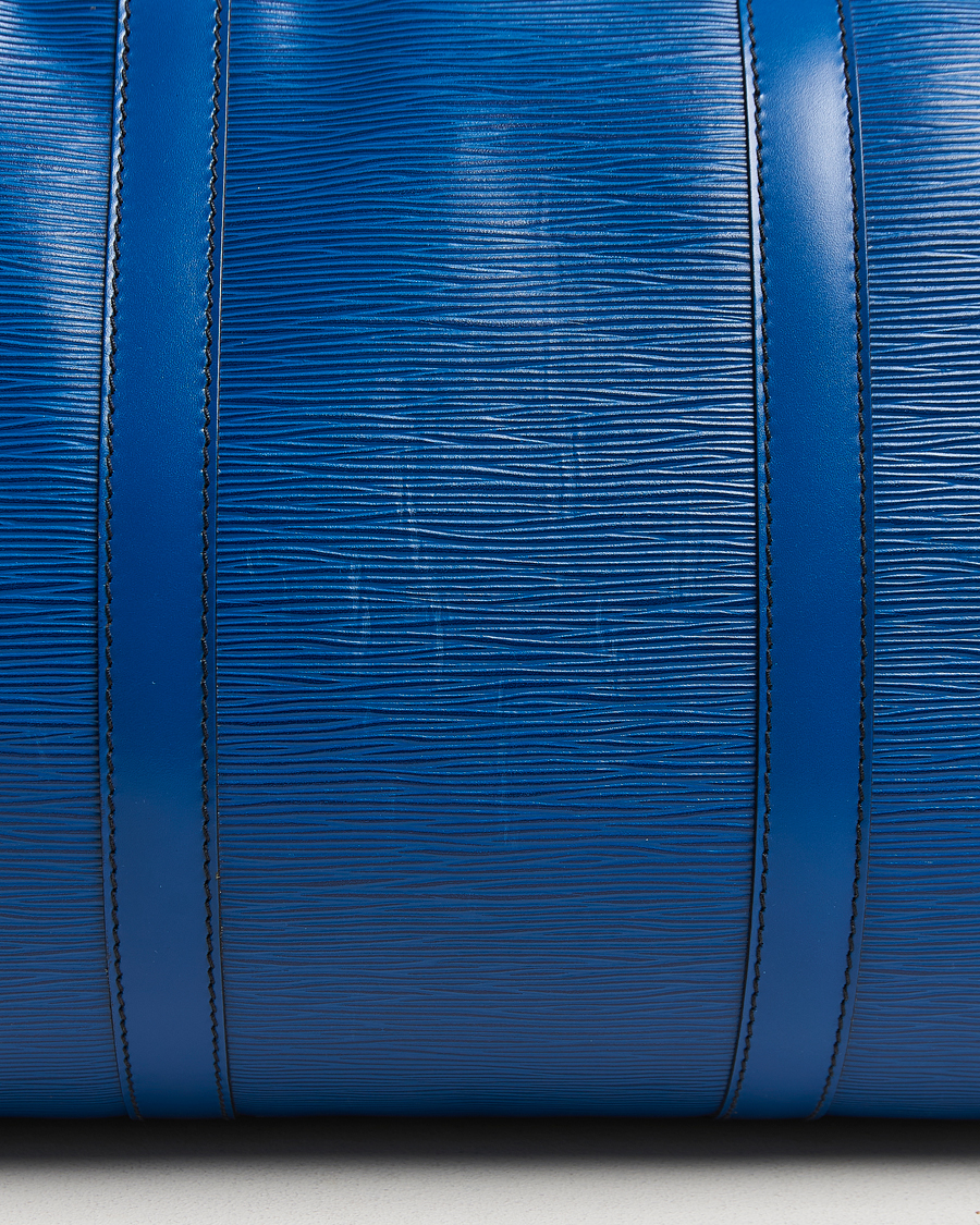 Herre | Louis Vuitton Pre-Owned Keepall 50 Epi Leather Travel Bag Blue | Louis Vuitton Pre-Owned | Keepall 50 Epi Leather Travel Bag Blue