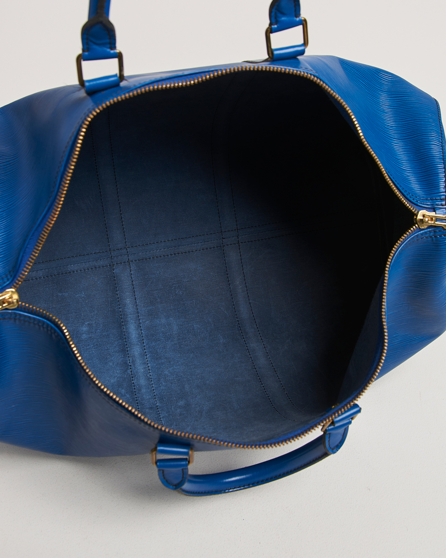 Herre | Louis Vuitton Pre-Owned Keepall 50 Epi Leather Travel Bag Blue | Louis Vuitton Pre-Owned | Keepall 50 Epi Leather Travel Bag Blue