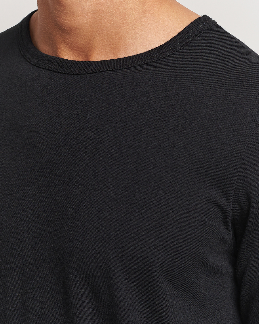 Herre | T-Shirts | Merz b. Schwanen | 1950s Classic Loopwheeled Longsleeve T-Shirt Black