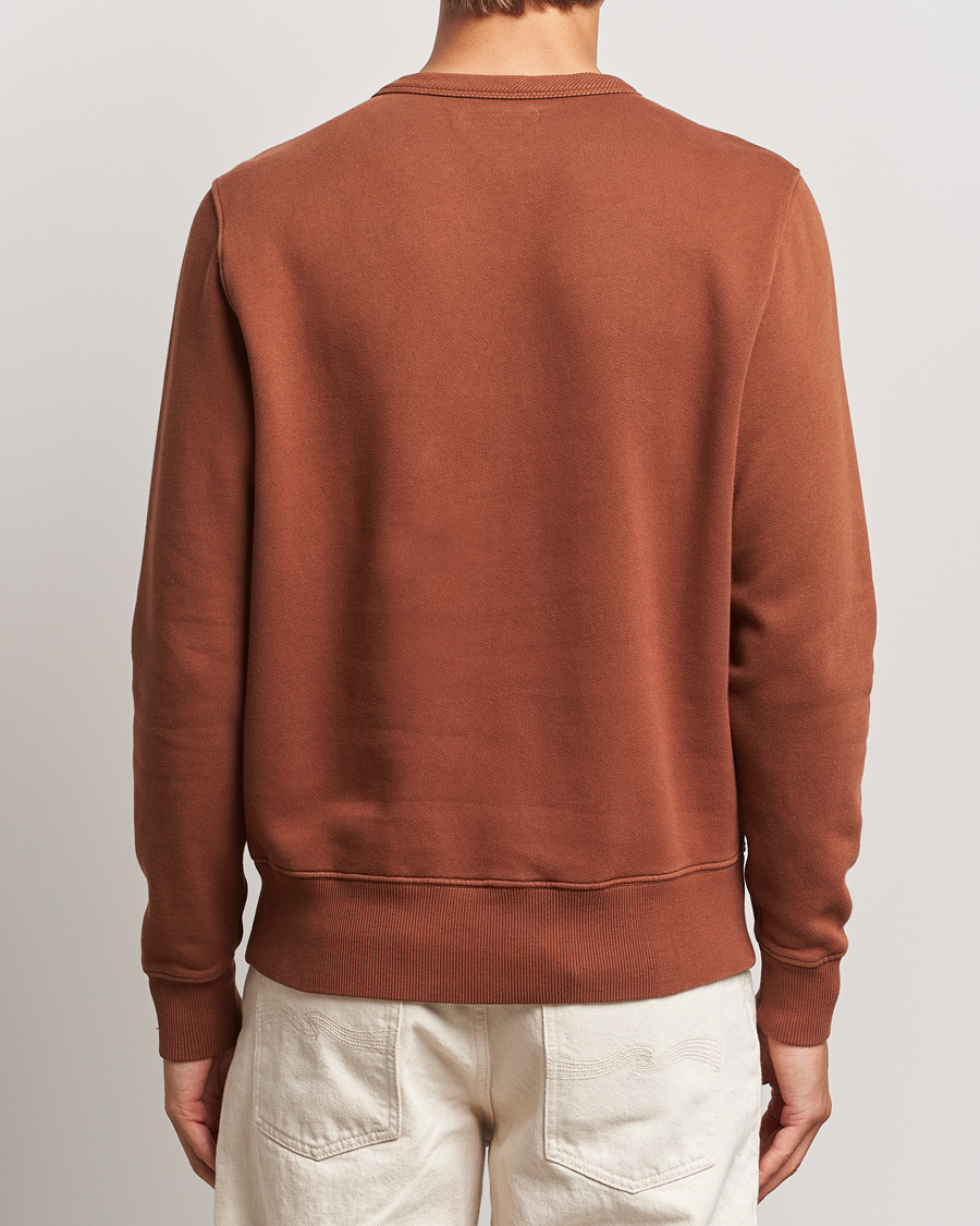 Herre | Trøjer | Merz b. Schwanen | Vintage Fleece Crew Neck Sweatshirt Chestnut