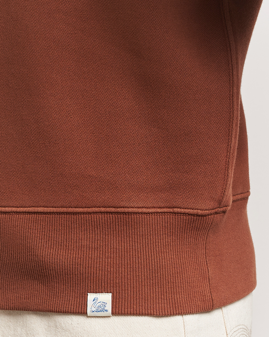 Herre | Trøjer | Merz b. Schwanen | Vintage Fleece Crew Neck Sweatshirt Chestnut