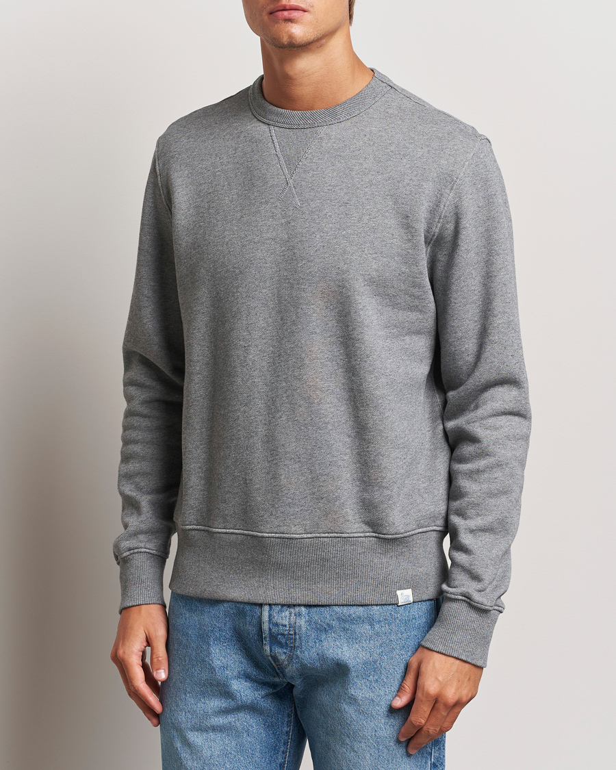 Herre | Trøjer | Merz b. Schwanen | Relaxed Fit Vintage Cotton Sweatshirt Grey Melange