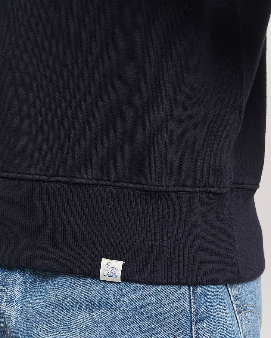 Herre | Trøjer | Merz b. Schwanen | Vintage Fleece Half Zip Sweatshirt Dark Navy