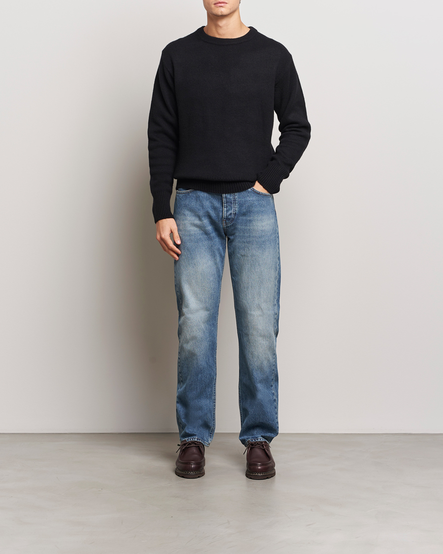 Herre | Trøjer | Merz b. Schwanen | Merino/Cashmere Pullover Deep Black