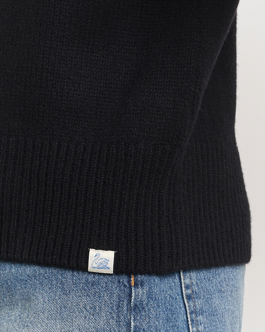 Herre | Trøjer | Merz b. Schwanen | Merino/Cashmere Pullover Deep Black