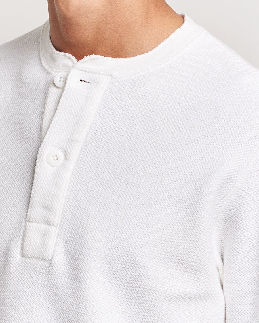 Herre | Trøjer | BEAMS PLUS | Waffle Cotton Henley White