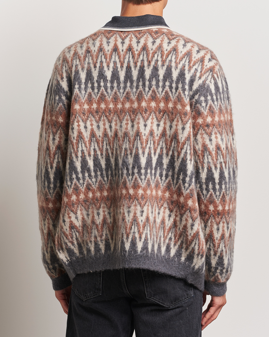 Herre | Trøjer | BEAMS PLUS | Chevron Jacquard Cardigan Grey