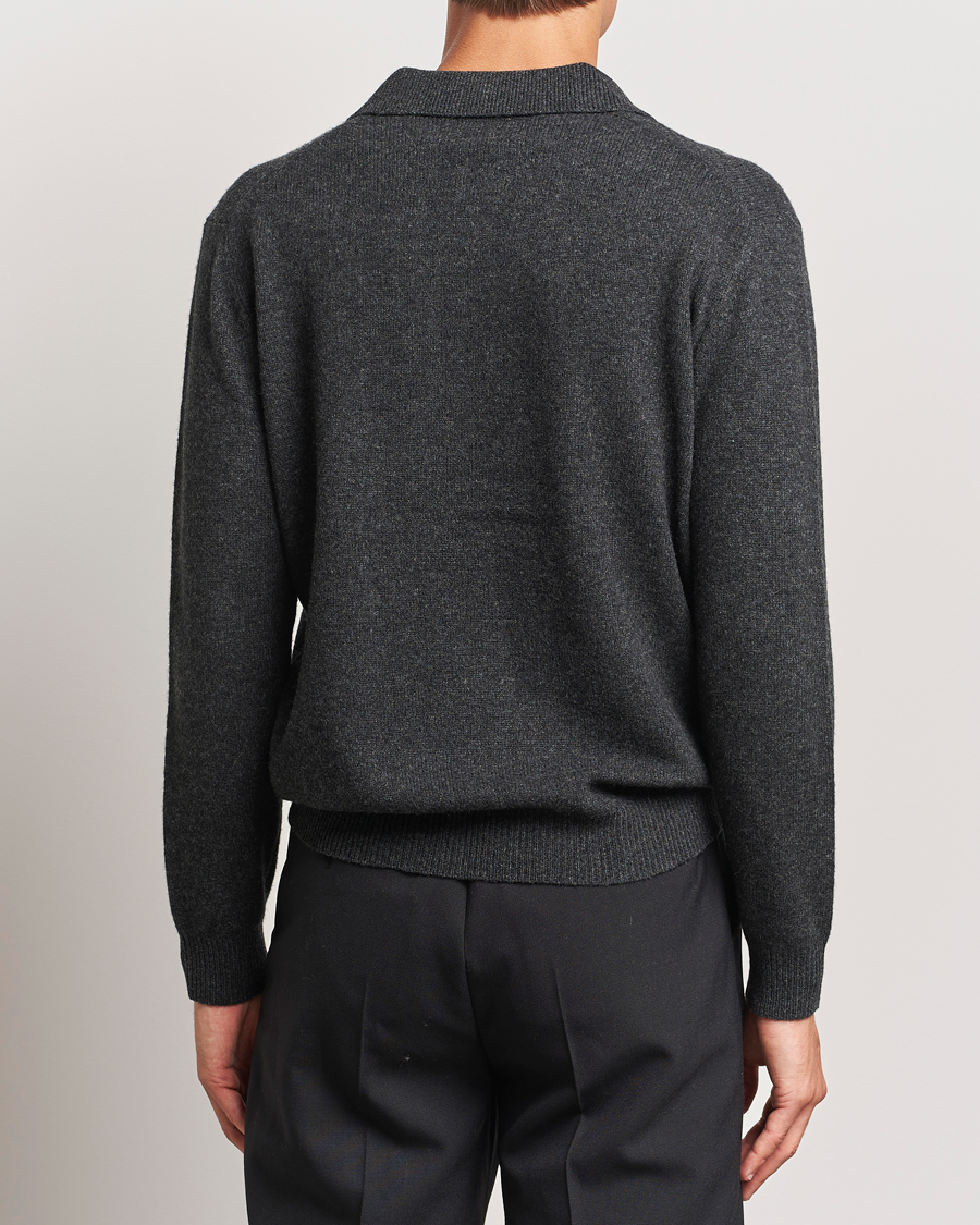 Herre | Trøjer | BEAMS PLUS | Long Sleeve Knitted Polo Charcoal