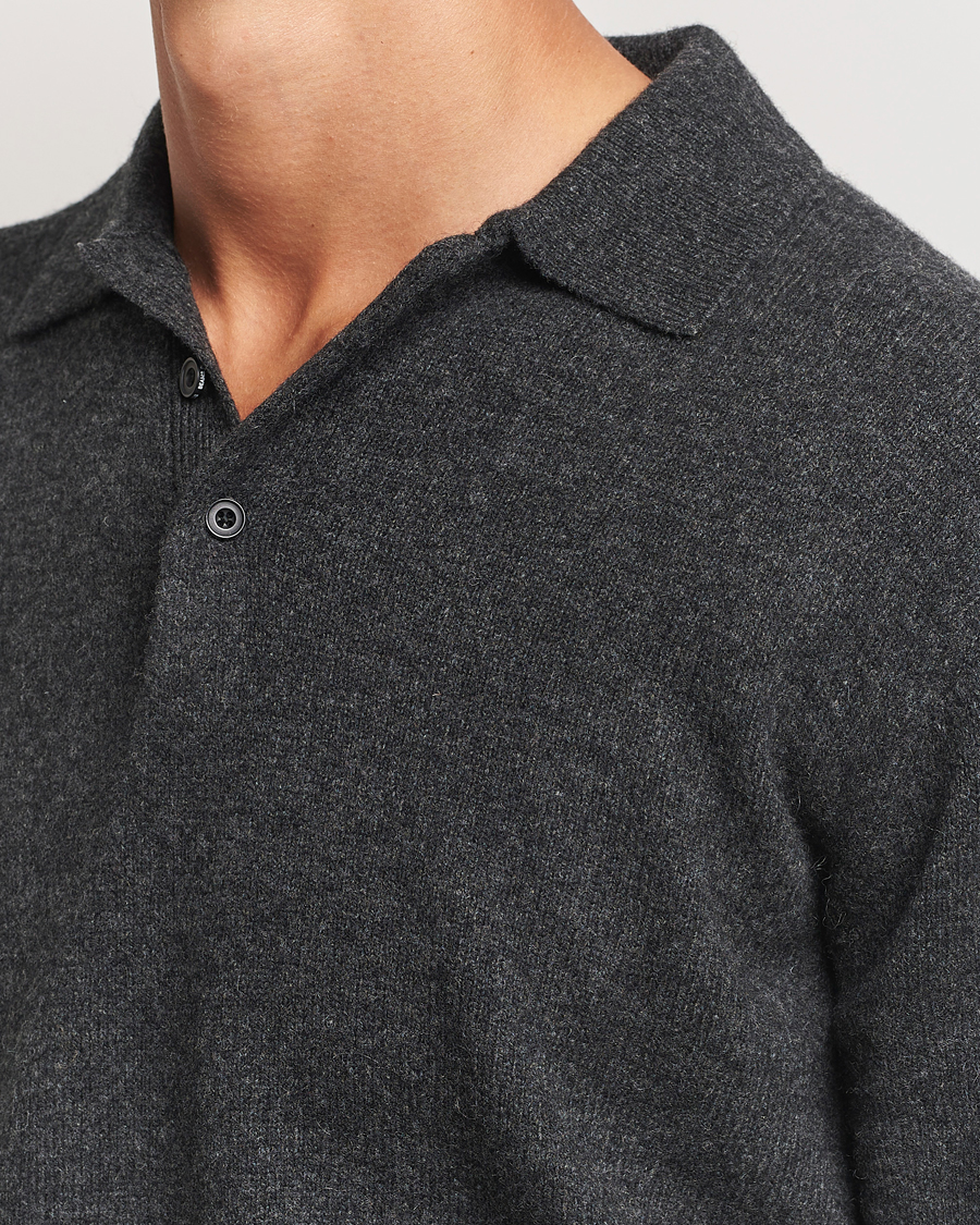 Herre | Trøjer | BEAMS PLUS | Long Sleeve Knitted Polo Charcoal