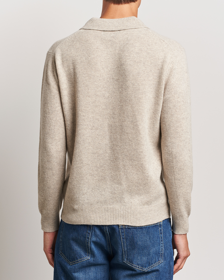 Herre | Trøjer | BEAMS PLUS | Knitted Wool Polo Beige
