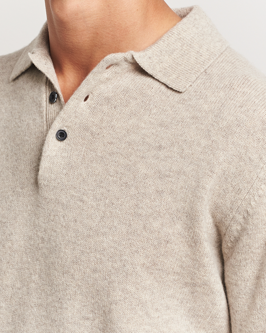 Herre | Trøjer | BEAMS PLUS | Knitted Wool Polo Beige