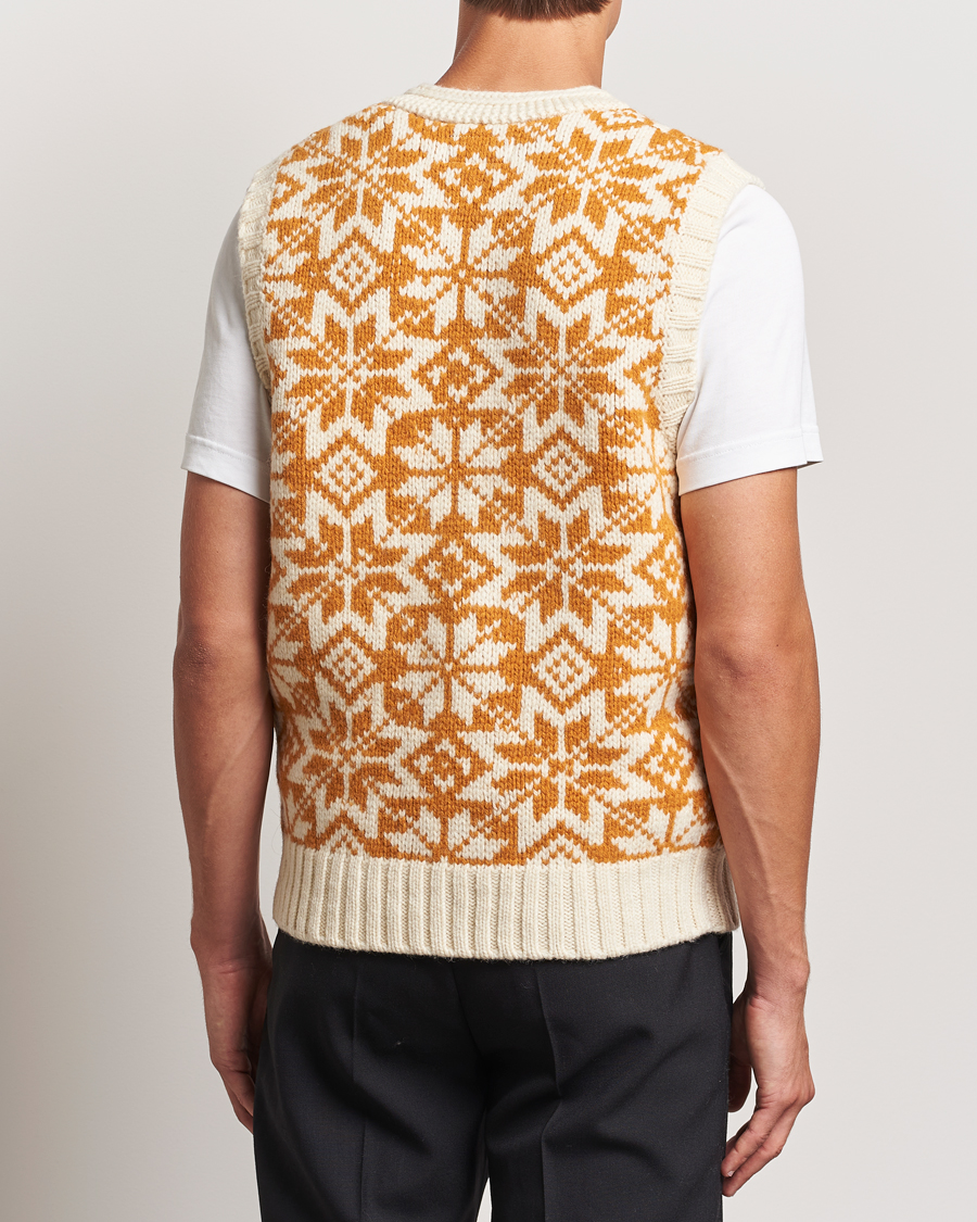 Herre | Trøjer | BEAMS PLUS | Snow Pattern Knit Vest Gold