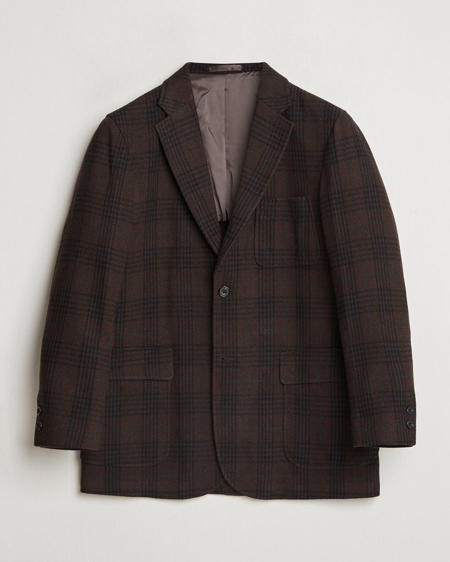 Herre | Blazere & jakker | BEAMS PLUS | Wool Plaid Blazer Dark Brown