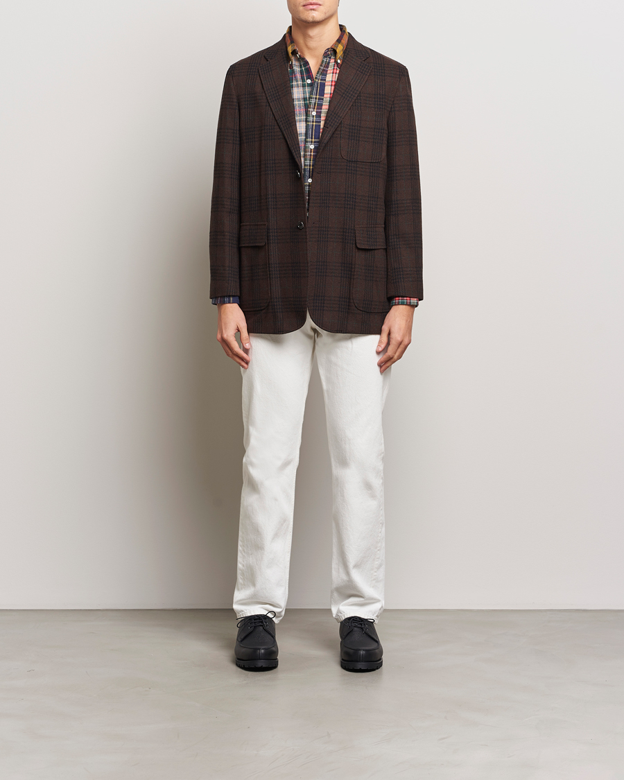 Herre | Blazere & jakker | BEAMS PLUS | Wool Plaid Blazer Dark Brown