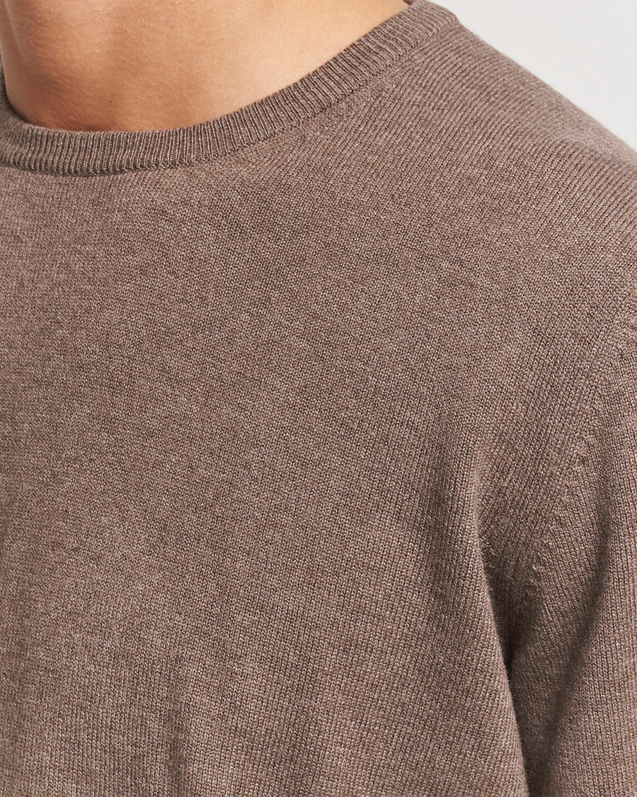 Herre | Trøjer | Gran Sasso | Wool/Cashmere Crew Neck Light Brown