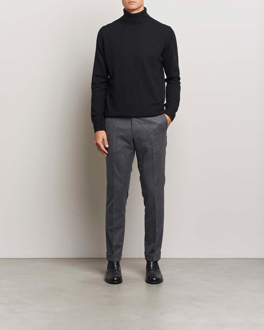 Herre | Trøjer | Gran Sasso | Wool/Cashmere Rollneck Black