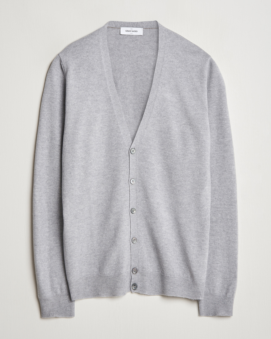 Herre | Trøjer | Gran Sasso | Wool/Cashmere Cardigan Light Grey