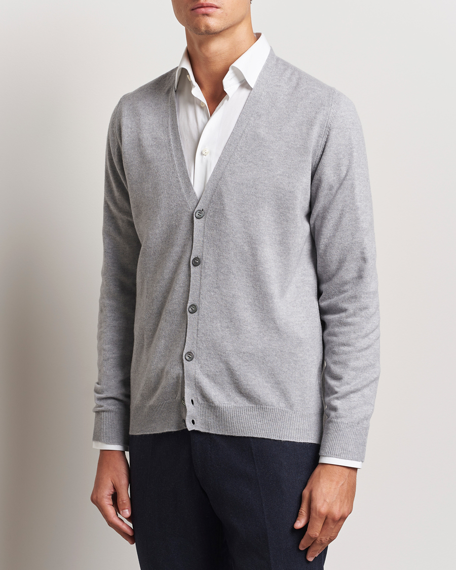 Herre | Trøjer | Gran Sasso | Wool/Cashmere Cardigan Light Grey