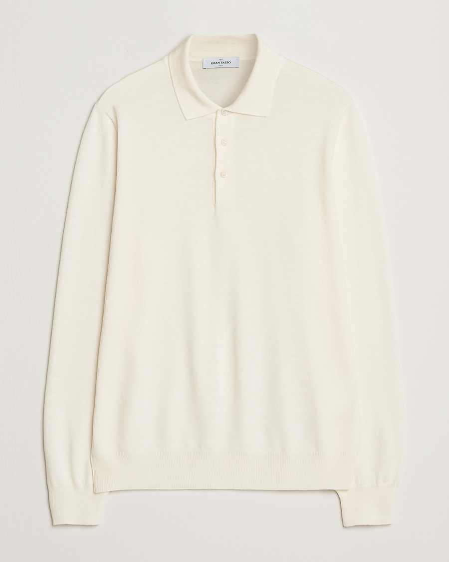 Herre | Trøjer | Gran Sasso | Merino Fashion Fit Polo Cream