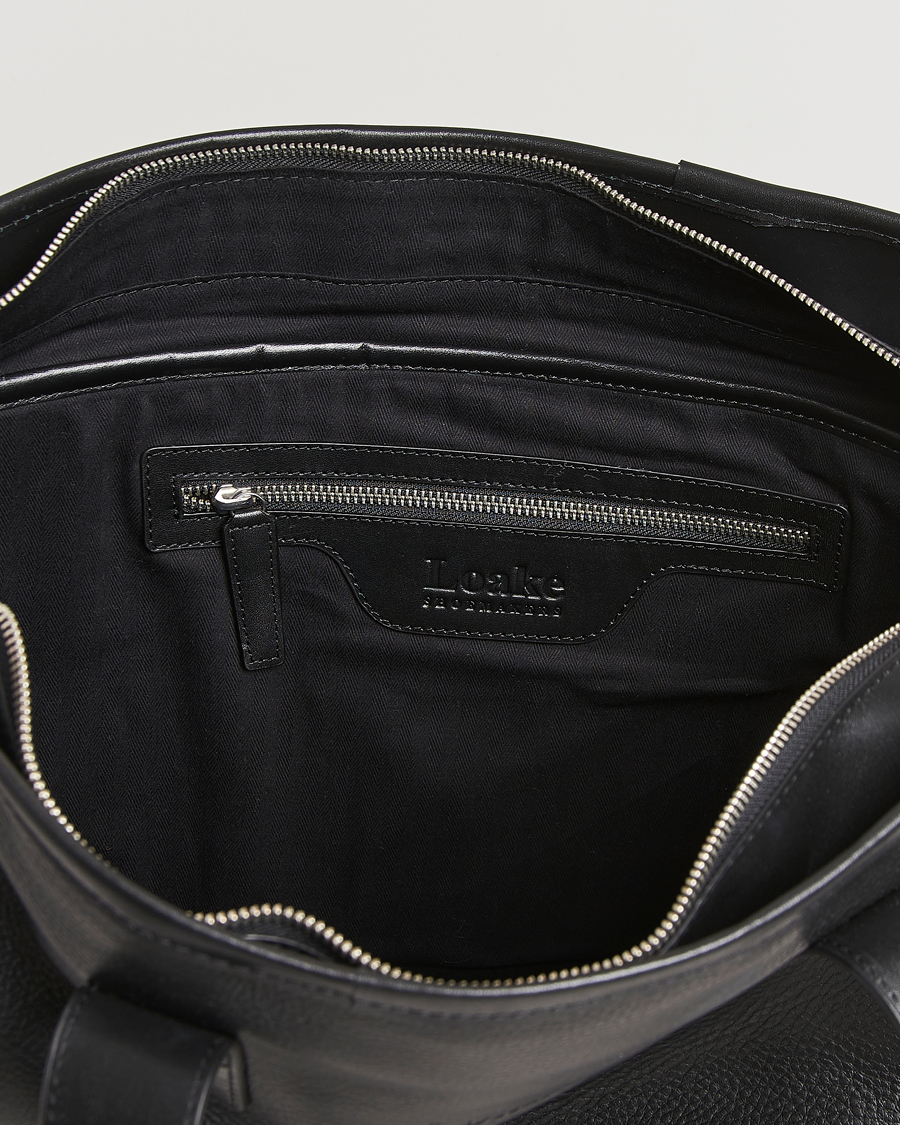 Herre | Tasker | Loake 1880 | Grained Leather Tote Black