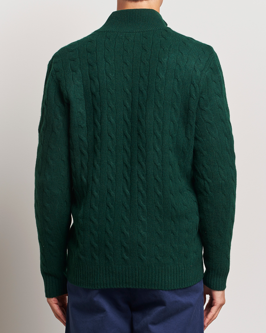 Herre | Trøjer | Polo Ralph Lauren | Wool/Cashmere Cable Half Zip Green