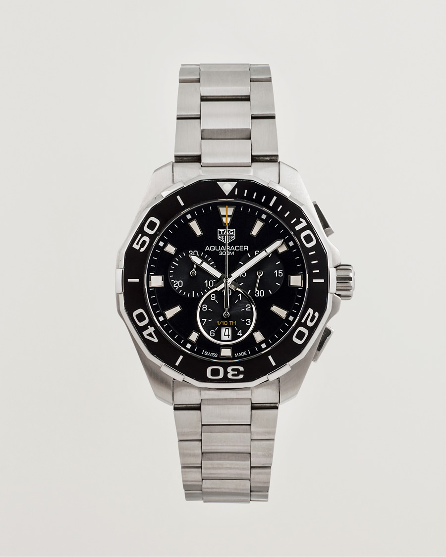 Herre | Tag Heuer Pre-Owned Aquaracer Chrono Silver | Tag Heuer Pre-Owned | Aquaracer Chrono Silver