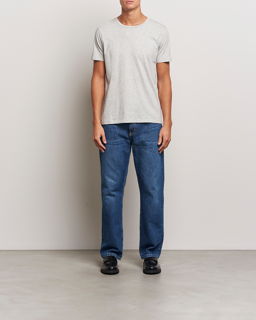 Herre | T-Shirts | A Day's March | Lightweight T-Shirt Grey Melange