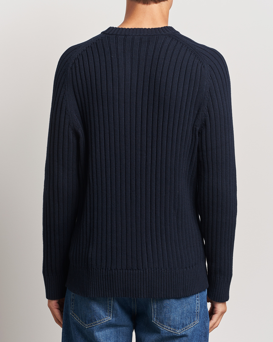 Herre | Trøjer | A Day's March | Elmer Cotton Knit Sweater Navy